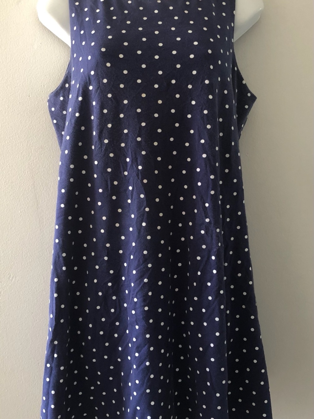 Cynthia Rowley Navy Polka Dot Sundress with Back Tie – Size M